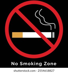 No smoking symbol, No smoking area illustration