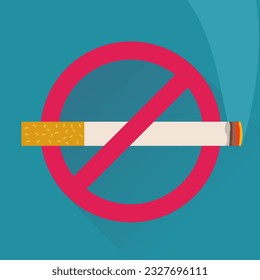 No smoking symbol (flat design)