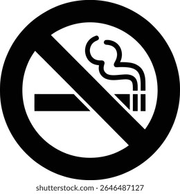 No Smoking Symbol: Forbidden Sign for Public Health and Safety

