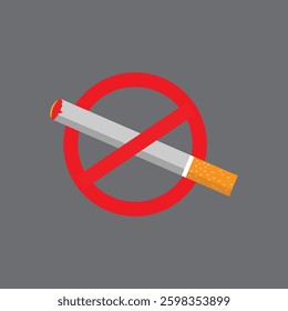 no smoking symbol or icon with a picture of a lit cigarette