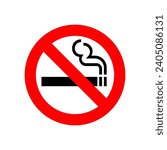 No smoking symbol icon vector