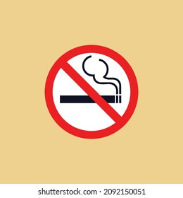 no smoking symbol illustration design. sticker sign. no smoking sign