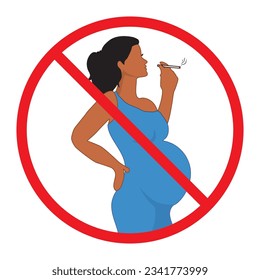 No Smoking" symbol A vector graphic displaying a cigarette within a circle with a line through it communicating the prohibition of smoking in a specific area.