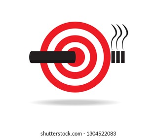 no smoking in target circle concept vector