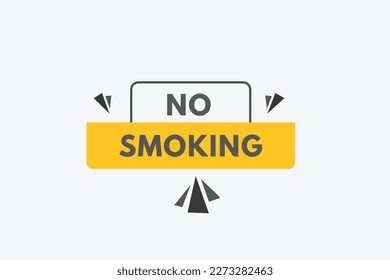 botón de texto sin fumar. Botones web de etiqueta de icono de signo no fumador