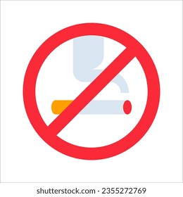 No Smoking Thin Line Vector Icon. Flat Icon Isolated on the White Background. vector illustration