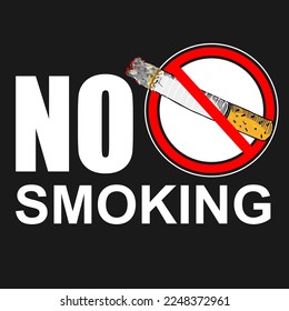 No Smoking this area, poster and label vector