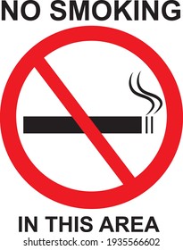 NO SMOKING IN THIS AREA Vector logo create by Libra design labs on 14th of march 2021.