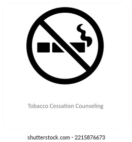 No Smoking And Tobacco Icon Concept