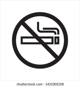 No smoking in trendy outline style design. Vector graphic illustration. Suitable for website design, logo, app, and ui. Editable vector stroke. EPS 10.