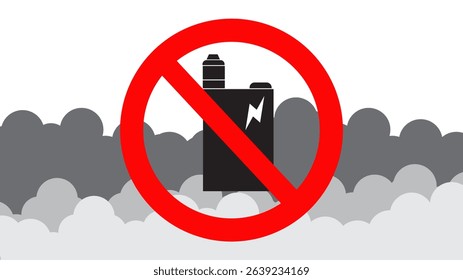 No smoking  no vaping combined sign. 