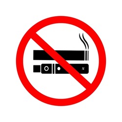 Vector illustration of standard no smoking sign