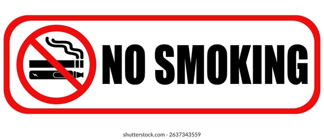 No smoking no vaping prohibition sign. Vector Illustration design.