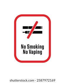 no smoking no vaping sign