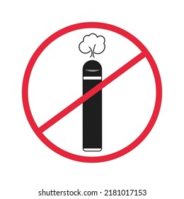 No smoking, no vaping sign. Printable sticker. Vector