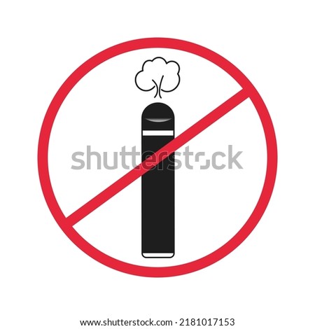 No smoking, no vaping sign. Printable sticker. Vector