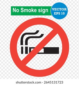 No smoking, No Vaping sign vector illustration. Eps 10