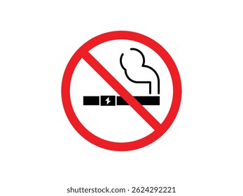 No smoking and no vaping symbol icon design vector isolated transparent background