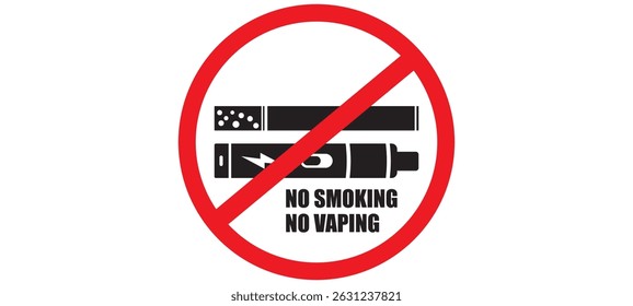 no smoking no vaping vector