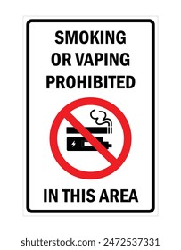 No smoking or no vaping,Smoking or no vaping prohibated inthis area.eps