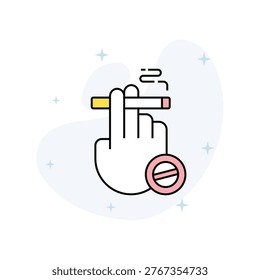 No Smoking Vector Fill outline Icons Eps 10 File