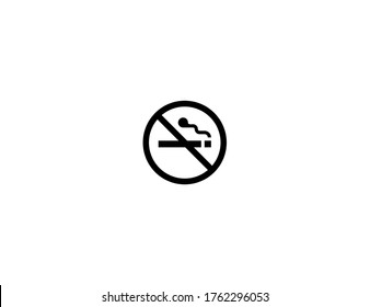 No Smoking Vector Flat Icon. Isolated No Smoking Sign Emoji Illustration Symbol