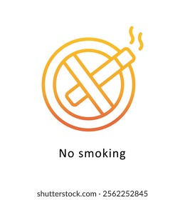 No smoking Vector Gradient Icon. Eps File 10