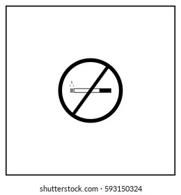 No Smoking Vector Icon.