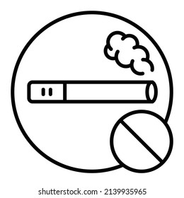 No Smoking vector icon. Can be used for printing, mobile and web applications.