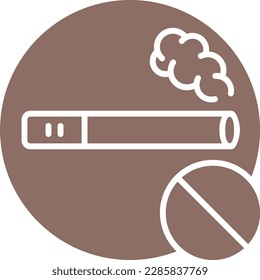 No Smoking vector icon. Can be used for printing, mobile and web applications.