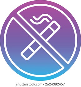 Kein Rauchen, Vektorsymbol. Kann für Druck-, Mobil- und Web-Anwendungen verwendet werden.
