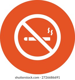 Ilustración de diseño de icono de Vector sin fumar