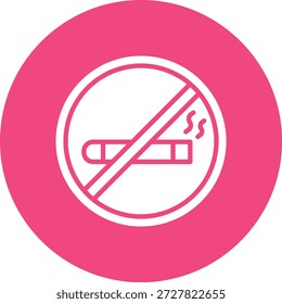 Ilustración de diseño de icono de Vector de no fumar