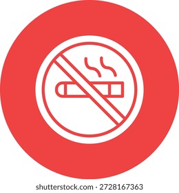 Ilustración de diseño de icono de Vector de no fumar