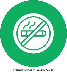 Ilustración de diseño de icono de Vector de no fumar
