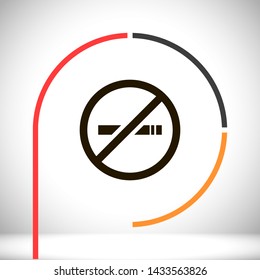no smoking vector icon eps 10 , Lorem ipsum Flat design