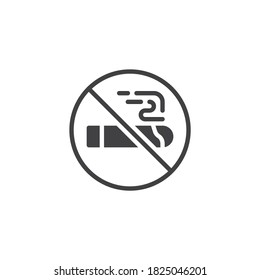 No Smoking vector icon. filled flat sign for mobile concept and web design. No cigarette glyph icon. Symbol, logo illustration. Vector graphics
