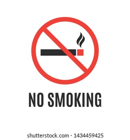 No Smoking Vector Icon. Flat Icon no smoke. Smoke bad icon