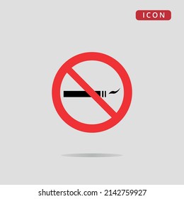 No smoking vector icon, flat icon for print, websites and stickers.
