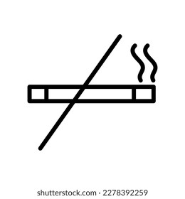 Kein Rauchen, Vektorsymbol, flach angesagte Illustration auf weißem Hintergrund..eps