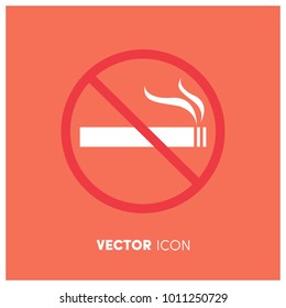 No Smoking Vector Icon Illustration