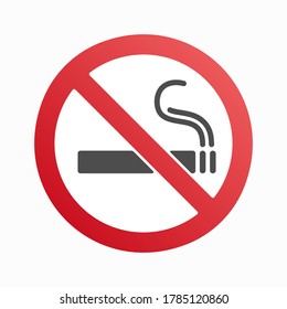 Icono vectorial de no fumar