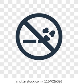 No smoking vector icon isolated on transparent background, No smoking logo concept