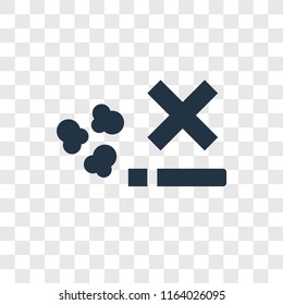 No smoking vector icon isolated on transparent background, No smoking logo concept