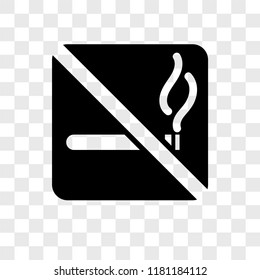 No smoking vector icon isolated on transparent background, No smoking logo concept