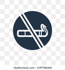 No smoking vector icon isolated on transparent background, No smoking transparency concept can be used web and mobile
