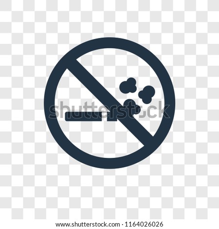 No smoking vector icon isolated on transparent background, No smoking logo concept