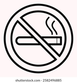 no smoking vector icon on white background