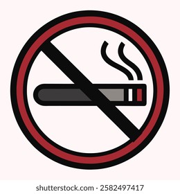 no smoking vector icon on white background