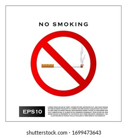 No smoking vector icon set